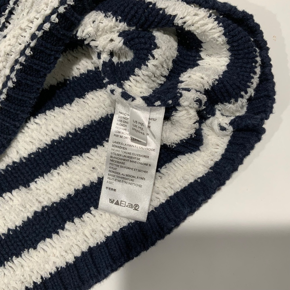 by Anthropologie Sz M/L Evie Poncho Striped Sweater - Picture 8 of 10
